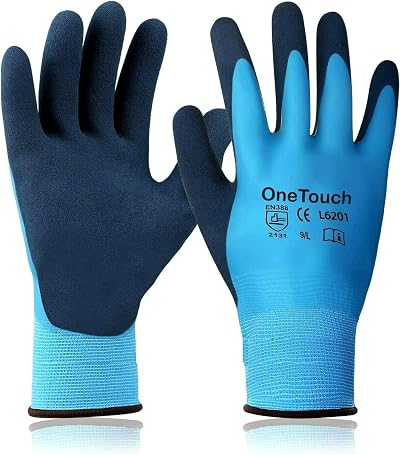 A406 Latex Coated Work Gloves 3 Pair Waterproof Breathable Nylon Grip XL-10