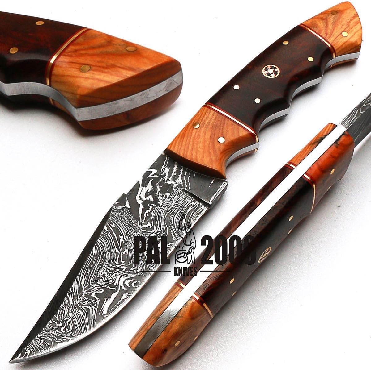 PAL 2000 Damascus Steel Chef Kitchen Knives - 4.4 Inch Approx Full Tang Damascus Steel Chef Knife - Best Handmade Damascus Kitchen Knife With Sheath Buy With Confidence 8998