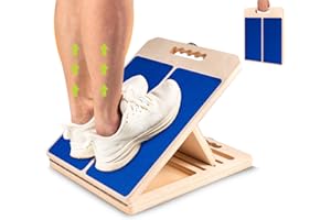 UOPON Slant Board for Calf Stretching, Adjustable Portable Wooden Incline Board for Calf Stretcher with Training Poster, 300 Lbs Weight Capacity Calf Stretch Wedge for Leg, Knees, Heel, Ankle & Stretching