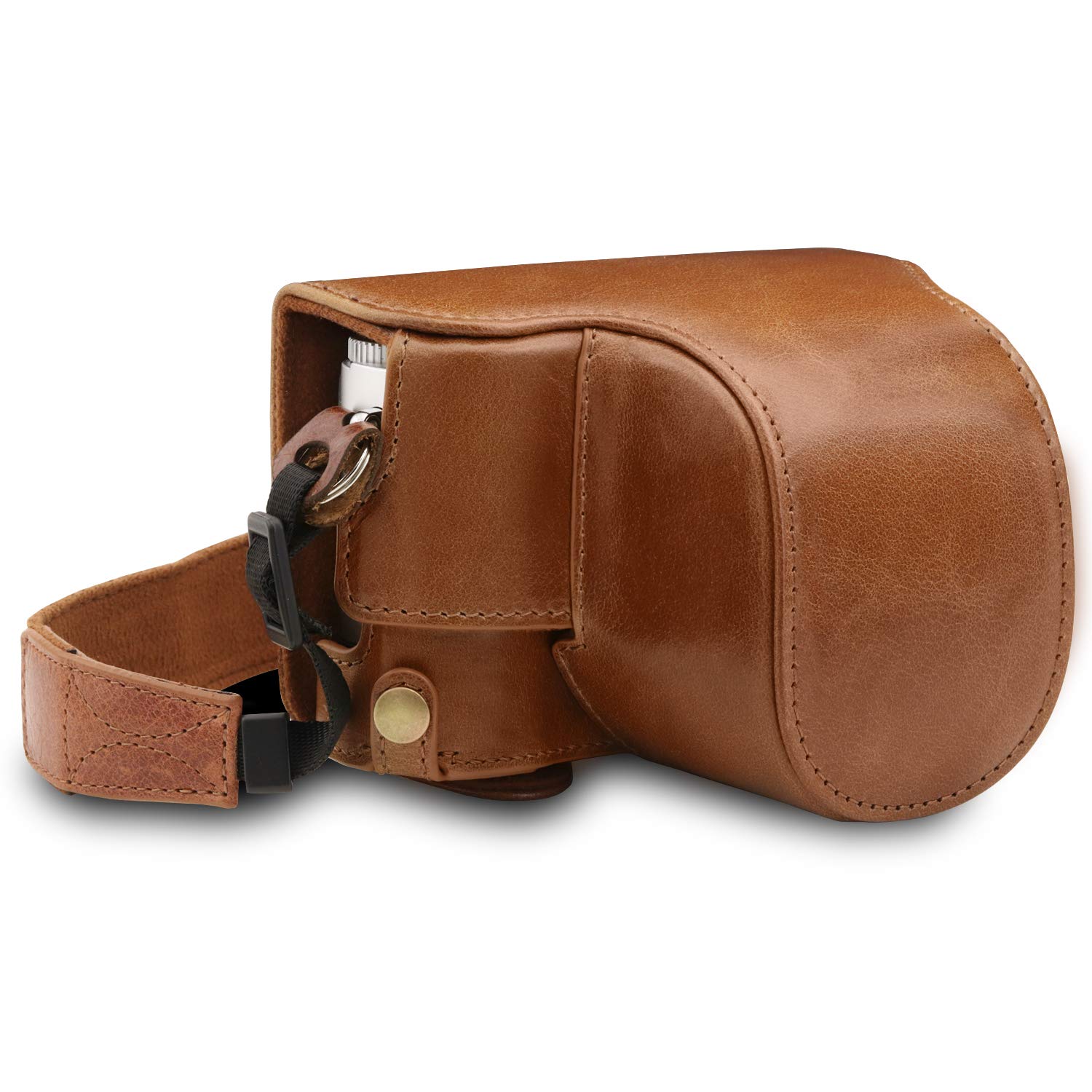 Mega Gear Ever Ready Genuine Leather Camera Case Compatible with Leica D-Lux 7, D-Lux 8