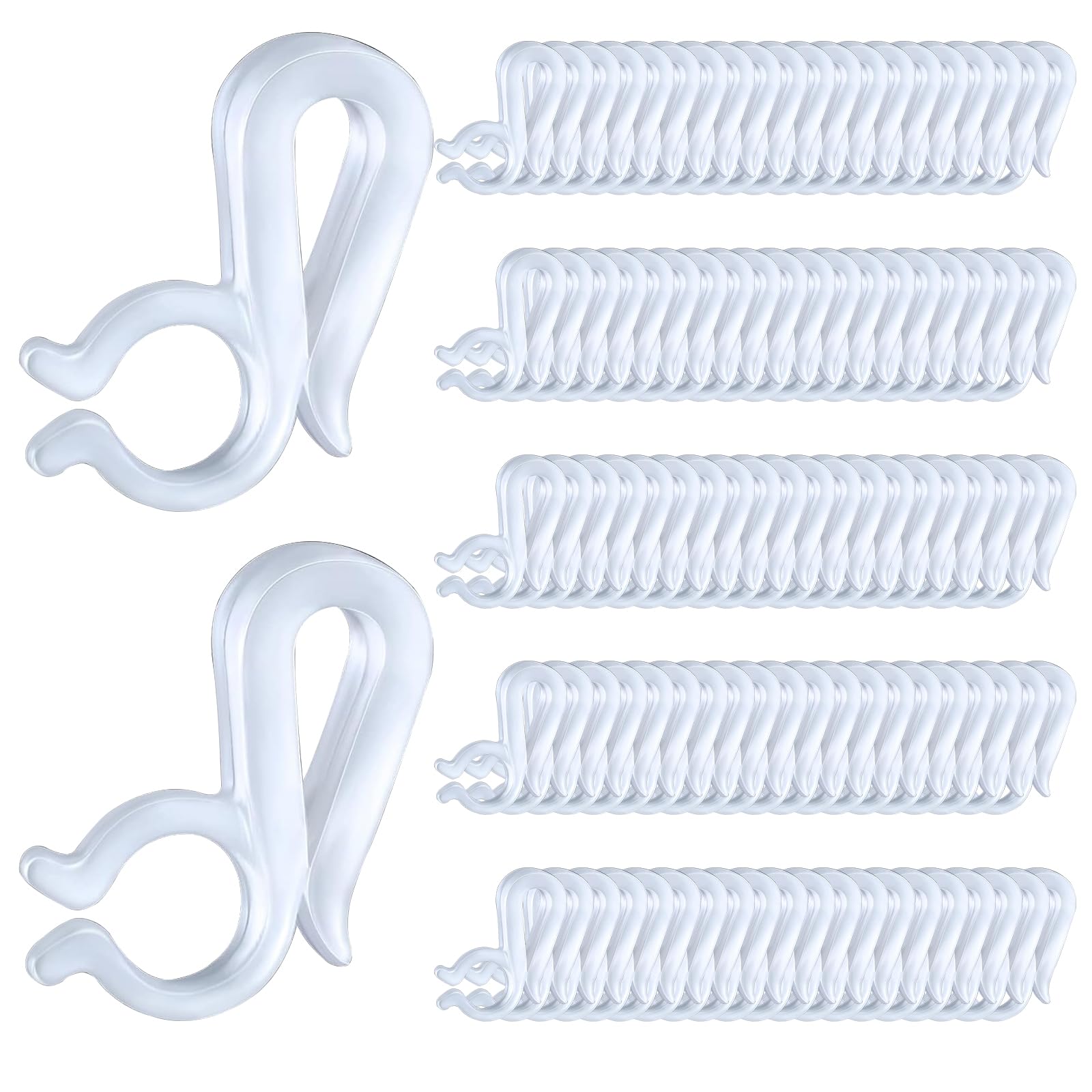 Photo 1 of 100 Pack Holiday Light Clips, Christmas Light Clips Outdoor Gutter Hook for Christmas Indoor Outdoor Decoration String Lights, Weatherproof Outside Mini Lights Clip for Xmas Tree Winter Holidays Party