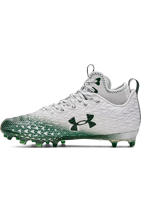 gold and white under armour football cleats