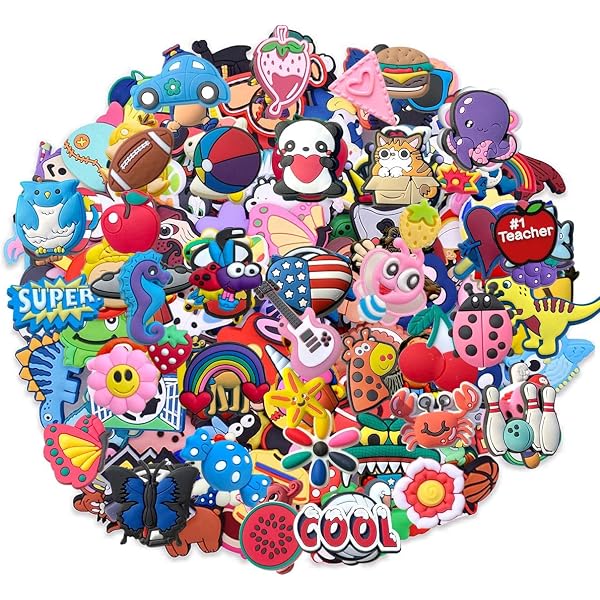 Colorful Assorted Shoe Charms Set Croc Shoe Charms Cute X Eye Monsters Figures - Etsy main image 4
