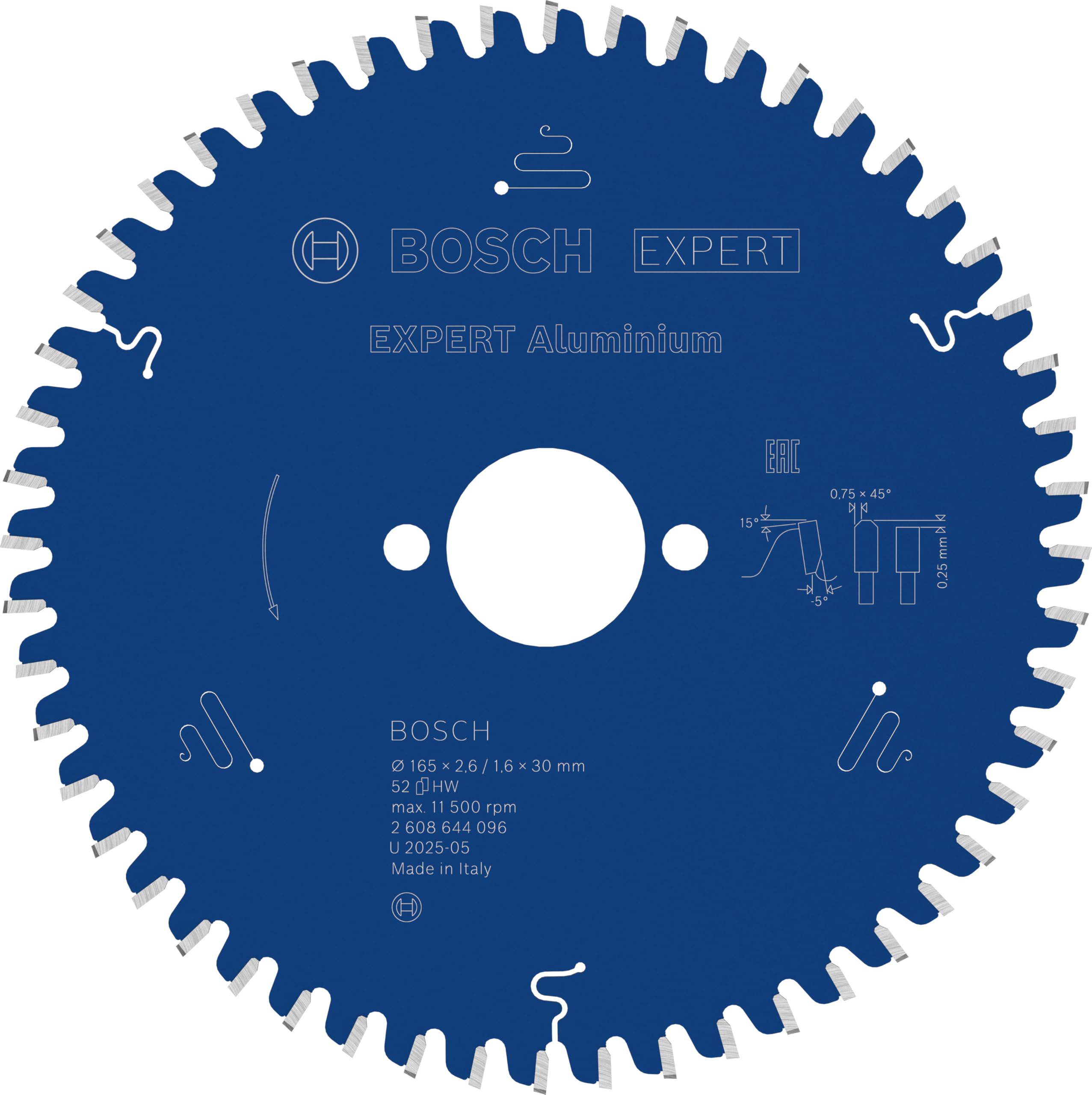 Bosch 1x EXPERT Aluminium Corded Circular Saw Blade for Handheld Circular Saw and Dry Cutter (for Aluminium, Ø mm, Professional Accessory Hand-Held Corded Circular Saws)