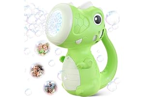OSIMILY Dinosaur Bubble Machine,Dino Bubble Wand for Kids, Musical & Light Up Fun Bubble Gun Blower，Cool Outdoor Dinosaur Toys for Kid, Birthday Gifts for Ages 3 4 5 6 7 8 Year Boys & Girls (green)