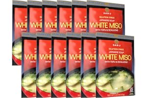 San-J - White Miso Soup - Authentic Japanese Soup Mix - 0.42 oz. Packets - 12 Pack