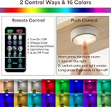 Onumii Under Cabinet LED Lights Battery Powered Remote RGB Puck Lights 2 Pack view 4