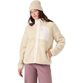 Roxy Women's Axel Oversized Bonded Sherpa Jacket | Faux Sherpa Fleece Coat | Oversized Fit | Bonded Construction | Cold Weather and Everyday Layering