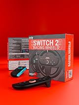 Orzly Steering Wheels Compatible with Nintendo Switch 2 Twin Pack Black view 3