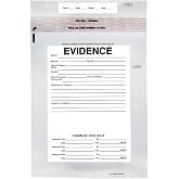 SECUR-PAK 100pk Evidence Bags, 12"x16" Transparent, Tamper Resistant Closure with Serialized Numbering