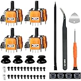 HLRAO 4pcs Hall-Effect Joysticks Replacement for DualSense PS5 Controller,3D Analog Sensor Module for PS5 Joystick Thumb Stick Controller Accessories Parts with Repair Tools