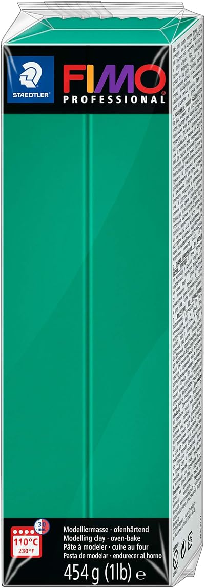 Staedtler 8041-500 FIMO Professional Oven-Hardening Polymer Clay True Green 454g
