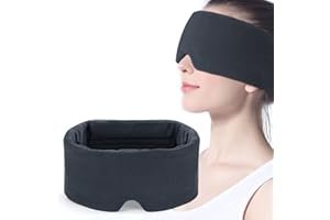 Mavogel Sleep Mask, Modal Material Eye Mask for Sleeping, Ultra Soft Skin Friendly Full Eye Covers for Women Men, Light Blocking Sleeping Mask for Travel Yoga Nap, Fully Adjustable Strap, Dark Grey