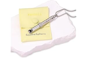 KHOSHEA SootheSphere Breathing Necklace for anxiety, Anxiety Necklace, Mindful Breathing Necklace, Relaxation - Luxury Design with Strong Chain - Calming Device, Breathlace