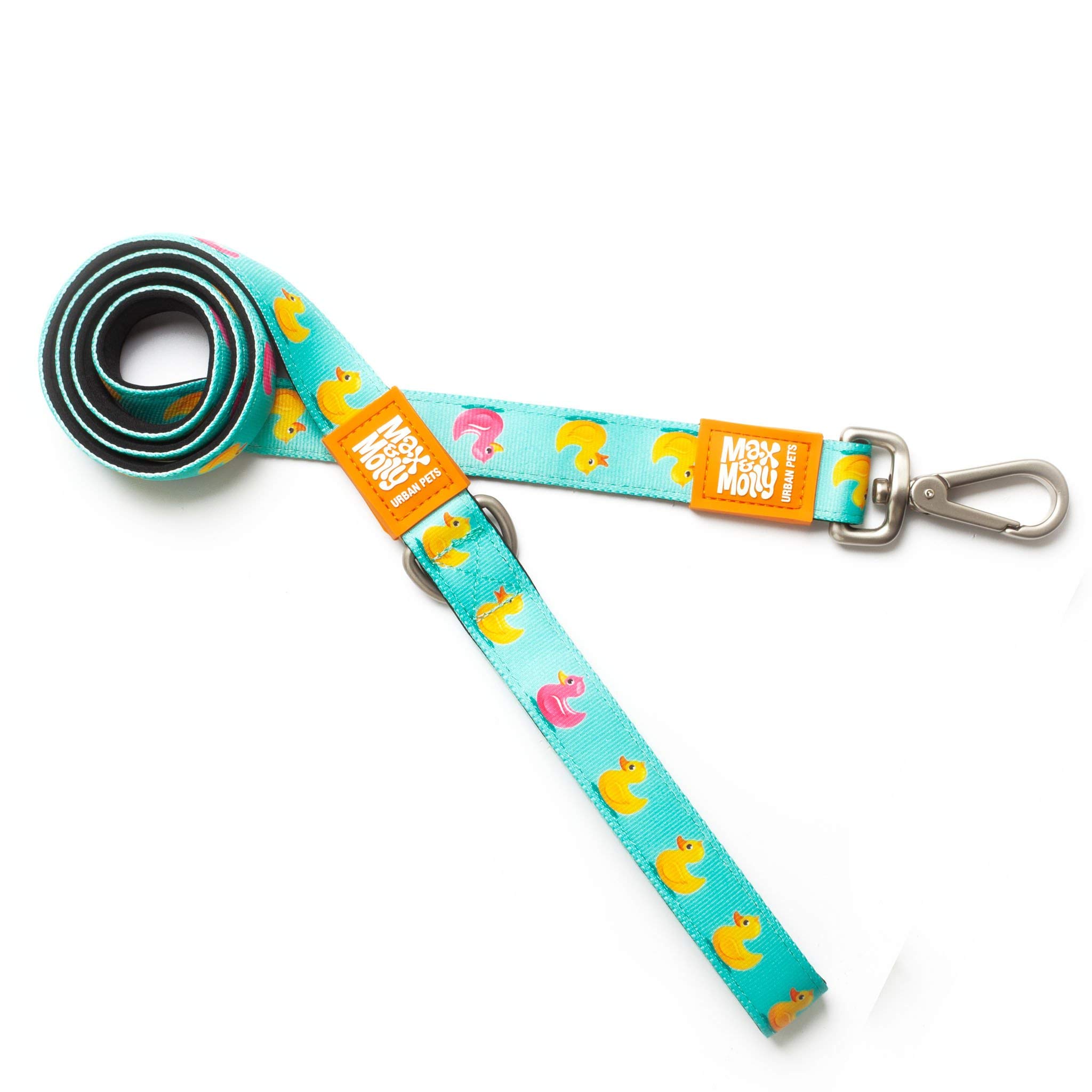 Max & Molly Classic Dog Leash, Comfort Grip Handle, Durable & Strong Neoprene Fabric, Brushed Silver Hardware, Secure Easy Attach Snap Hook, Upper D-Ring for Accessories, Machine Washable