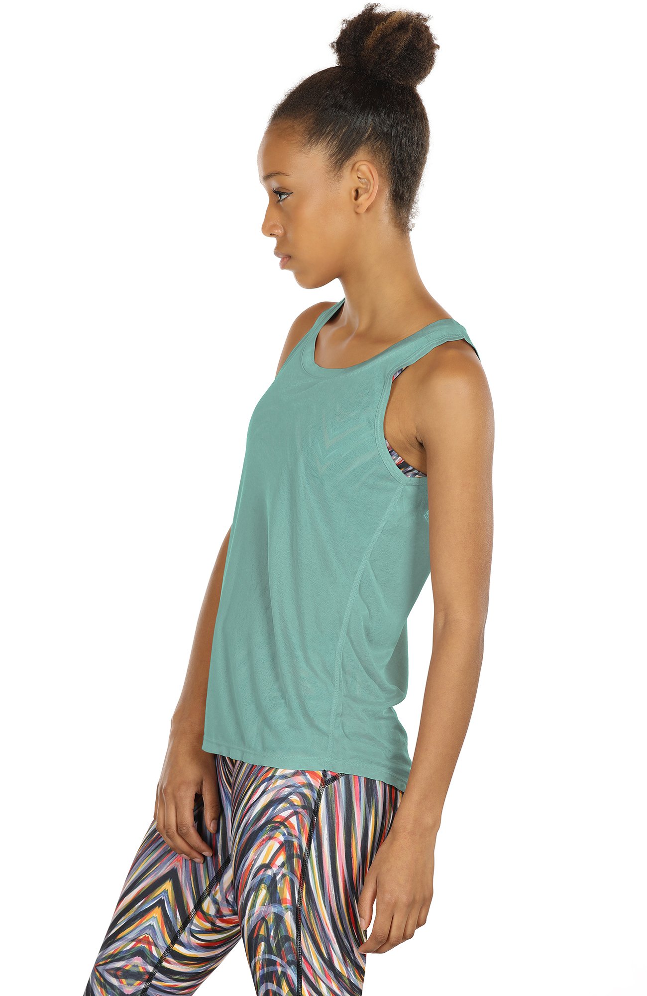 icyzone Yoga Tops Activewear Workout Clothes Open Back