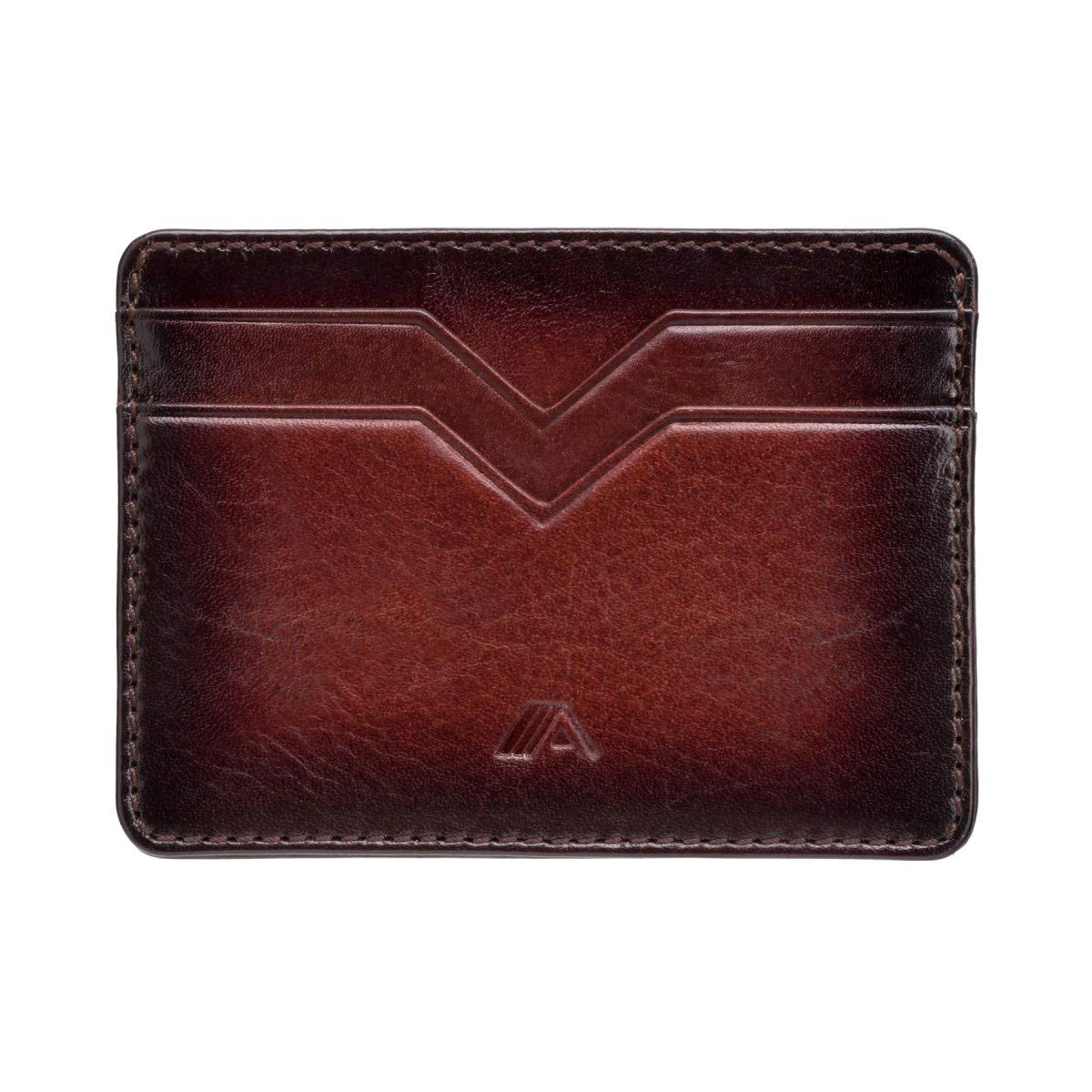Yaiba Slim Leather Card Holder - Minimalist Front Pocket Wallet