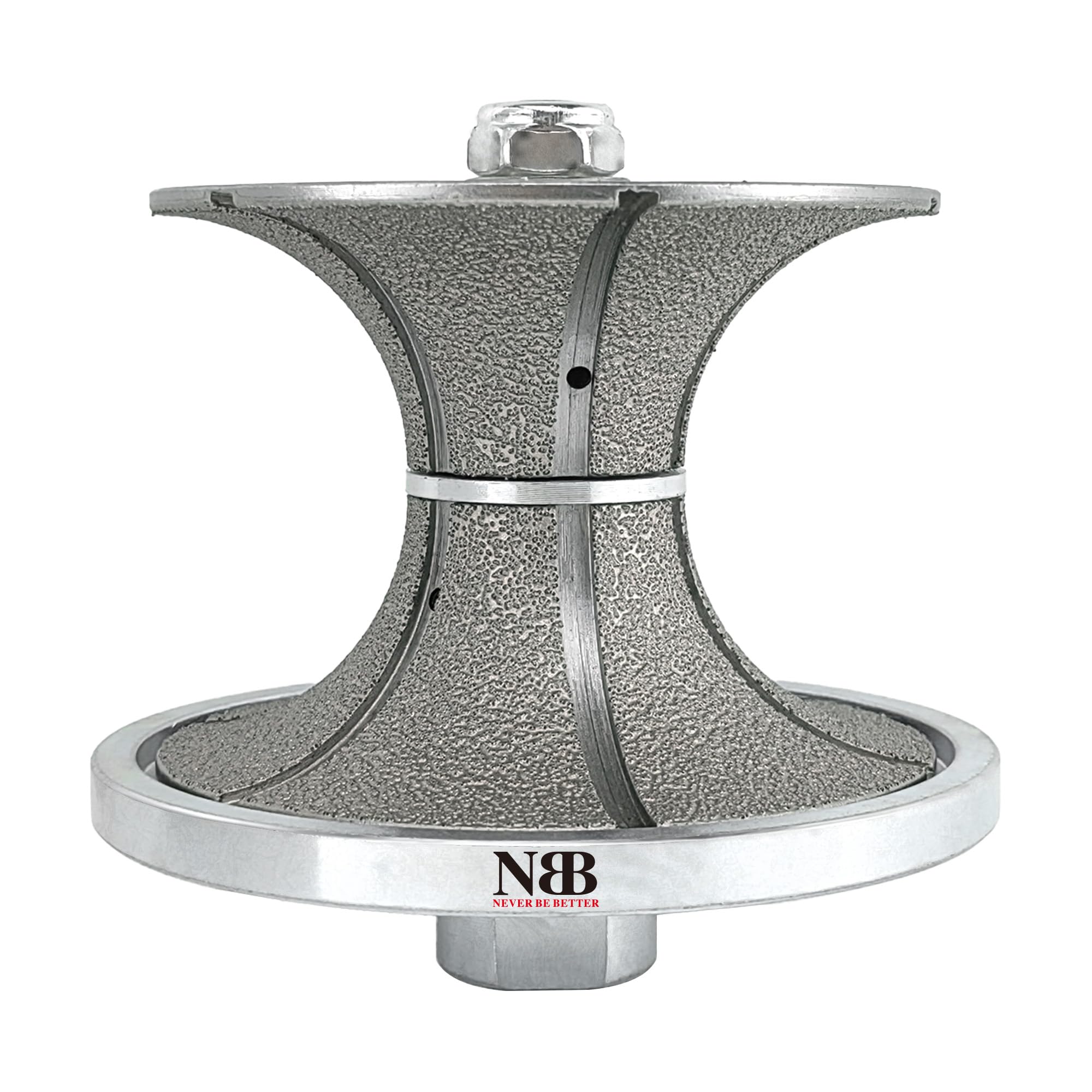 NBB Diamond Profile Wheel Diamond Router Bit Diamond Milling Drill chamfer Bit Grinding Wheel for Profiling Porcelain Tile Ceramic Granite Marble Stone Use on Angle Grinder (Full-Bullnose V60)