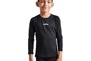 COOLOMG Youth Boys & Girls Thermal Compression Shirt Long Sleeve Fleece Baselayer Football Baseball Soccer Undershirt