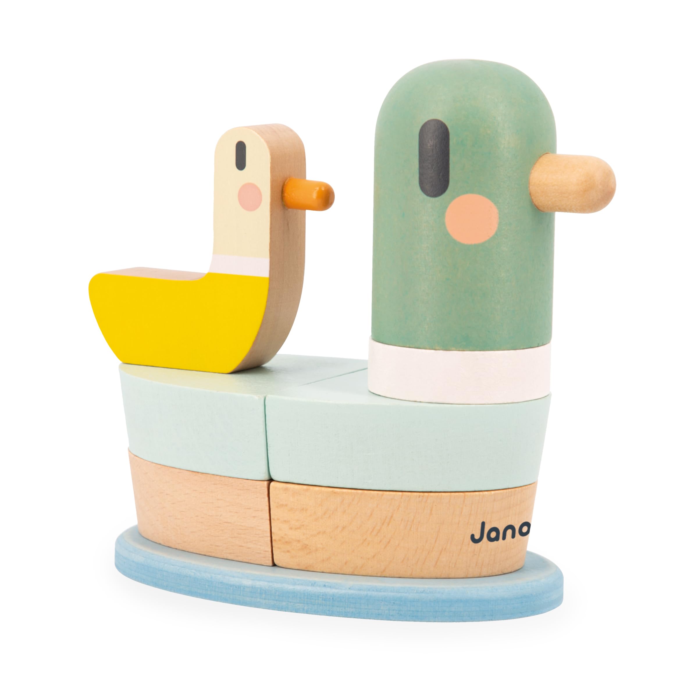 Janod - Sweet Cocoon Stackable Duck - 7x FSC Wood Stackable Pieces - Early-Learning Game - Develops Fine Motor Skills - 12 Months +, J04059