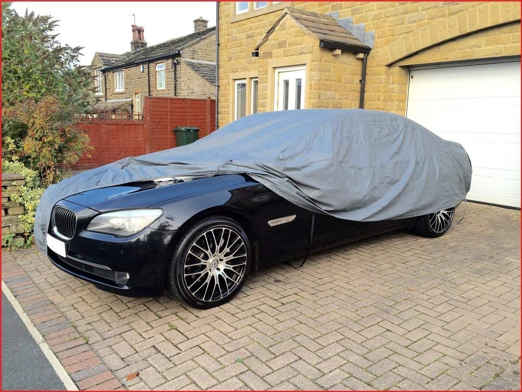 Shield Autocare CCHD7367 COTTON LINED FULL CAR COVER - SMALL - HEAVY DUTY WATER PROOF & DURABLE FULL CAR PROTECTOR COVER-MOISTURE SNOW FROST CORROSION DUST OUTDOOR UV PROTECTION