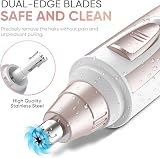 Paonies Ear Nose Hair Trimmer Clipper IPX7 Waterproof Dual Edge Blades view 3