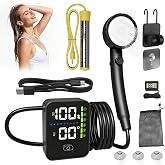 SHIJING Portable Shower with Heater for Camping,8000mAh Rechargeable Camping Shower with LED Display, 3 Spray Modes for Battery Camping Shower Pump,Outdoor Shower for Travel,Car and Pets Washing