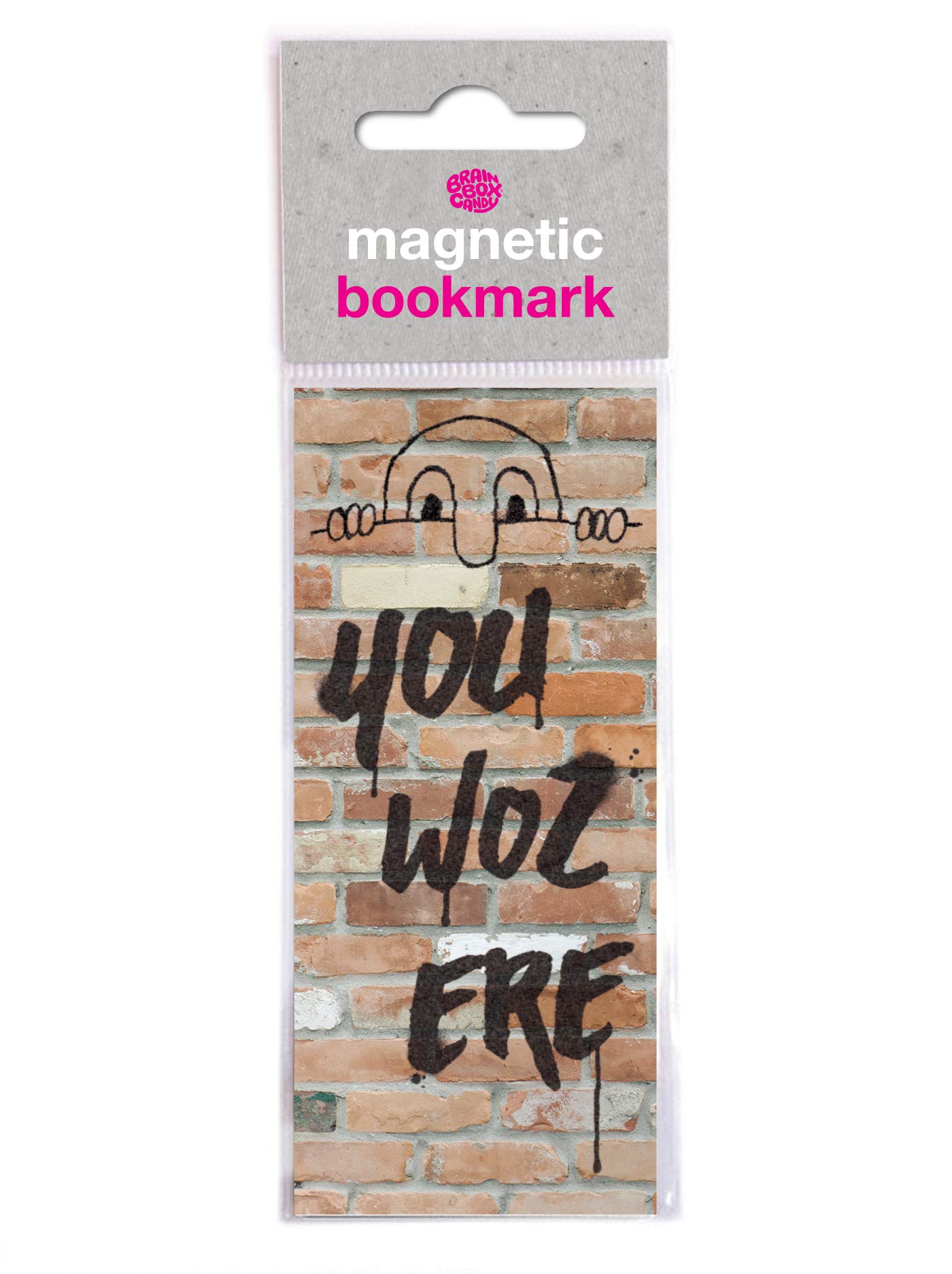 Brainbox Candy - Funny 'You Woz Ere' Magnetic Bookmark - Perfect Little Birthday Gift for Him Her - Friends Book Lovers - Bookworms - Stocking Fillers