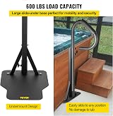 VEVOR 57" Hot Tub Handrail, Stainless Steel, 600 LBS Load, Black view 4