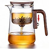 DRNKNSTX Enchanted Tea Pot, Magic Tea Pot for Loose Leaf Tea Steeper, Heat Resistant Borosilicate Glass Teapot with Tea Infuser, Ideal Gift for Tea Lovers - 27 oz (800 ml)