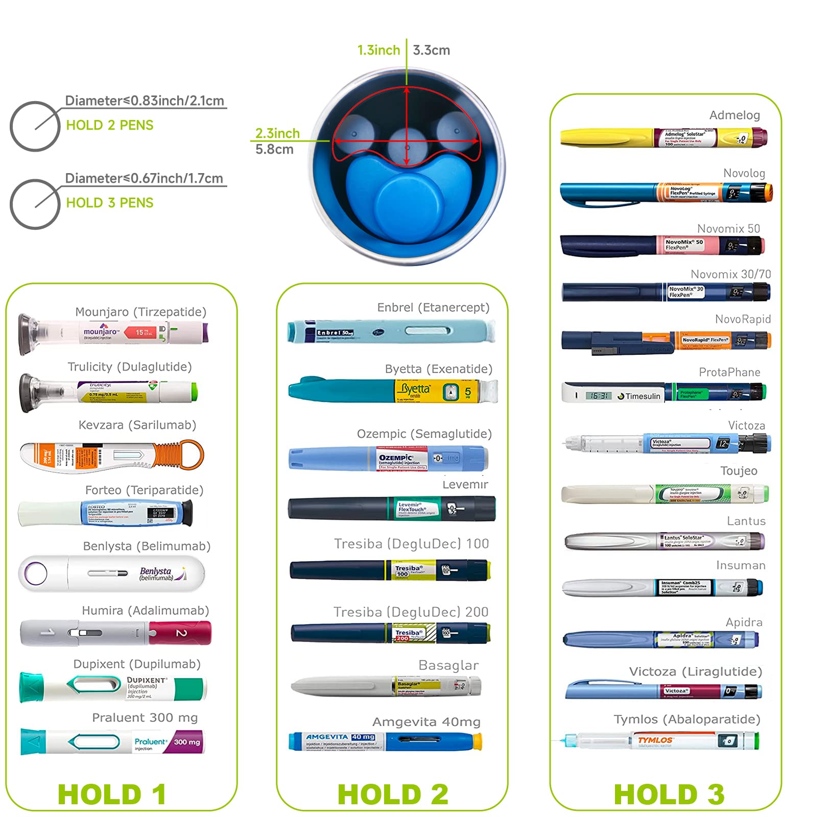 Insulin Cooler Travel Case TSA Approved, 60H 3 Pens Medicine Travel Cooler for Diabetes, Refrigerated Medication Organizer with Ice Packs, Medicine Case for Diabetic Supplies Carrying (Silver)