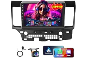 Inefala [2+64GB] Android 15 Car Stereo for Mitsubishi Lancer 2008-2017 with Wireless Carplay Android Auto, 10 Inch HD Touchsc