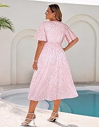 Hanna Nikole Pink Plus Size Dress with Pockets