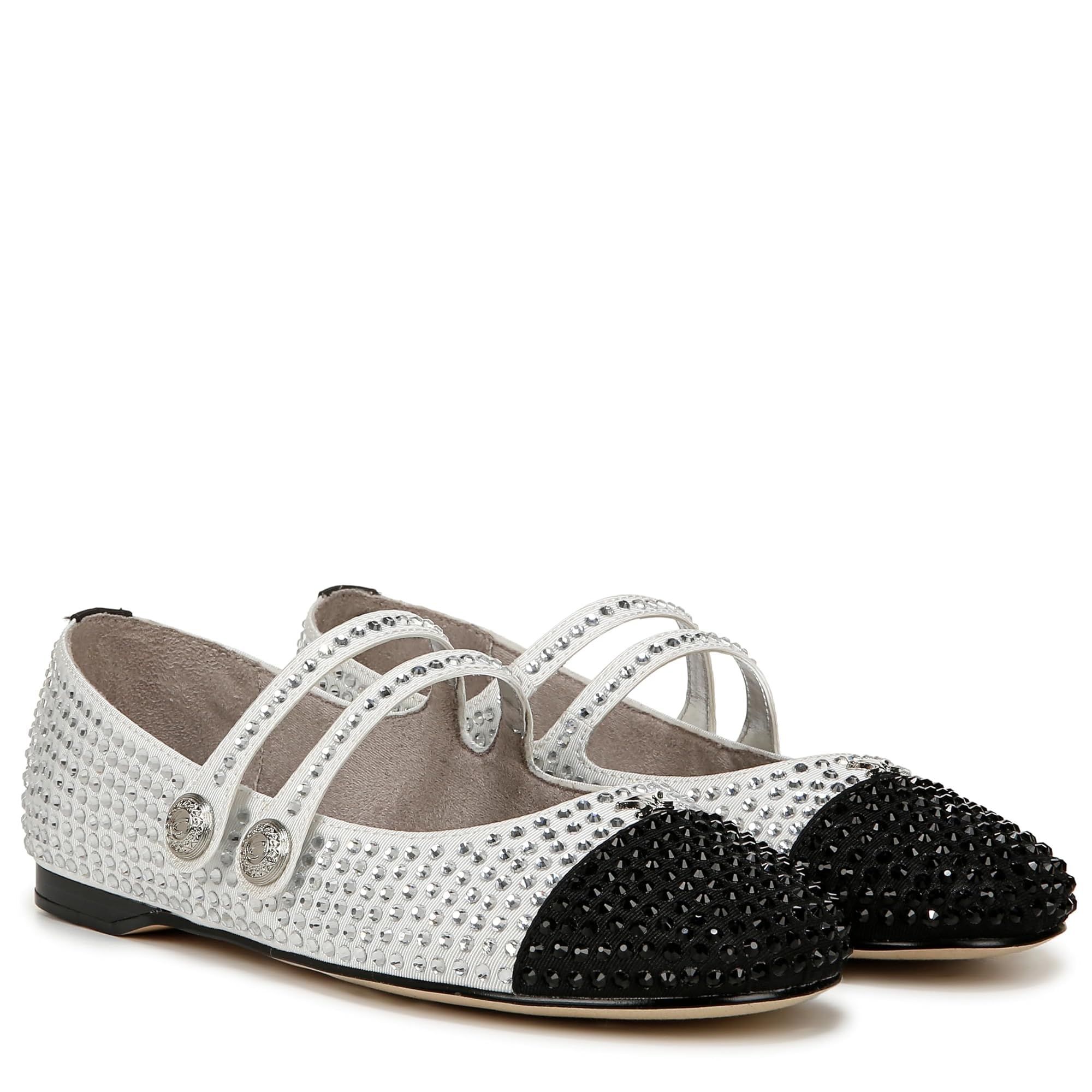 Circus NY by Sam Edelman Women’s Zoey Mary Jane Flat White/Black 12 Medium