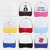 10 PCS Sublimation Blank Trucker Hat Set – Adjustable Mesh Snapback Baseball Cap for DIY Custom Designs