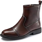 Arkbird Men's Chelsea Boots Zip Ankle Dress Boot Genuine Leather Boots for Casual and Formal