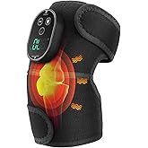 AFDEAL Cordless Knee Heating Pad for Pain Relief & Arthritis, Heated Knee Massager Brace Wrap 6 Heating Levels, 3 Vibration and Timing Modes, 3 in 1 Heating Pads for Shoulder Elbow Women Men