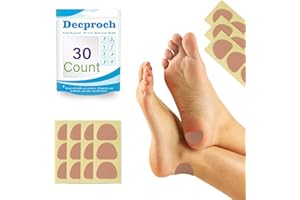 DECPROCH Moleskin for Feet Blisters, Flannel Adhesive Moleskin Pads, Thick Moleskin Padding, Blister Prevention Tape, Mole Skin Patch for Feet, Heels, Toes - 10 Sheets (30 PCS)