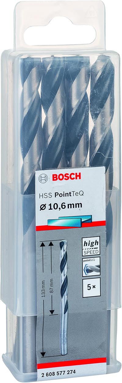 Bosch Professional 5-piece PointTeQ HSS Twist Drill Bit Set Metal