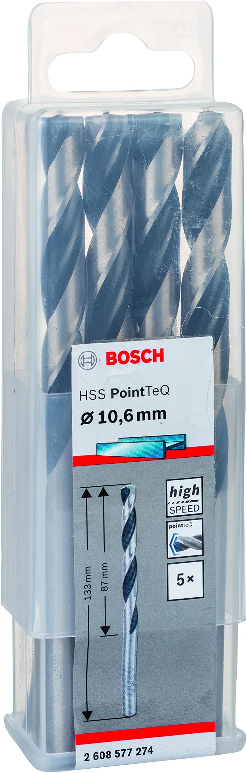 Bosch Professional 5-piece PointTeQ HSS Twist Drill Bit Set Metal