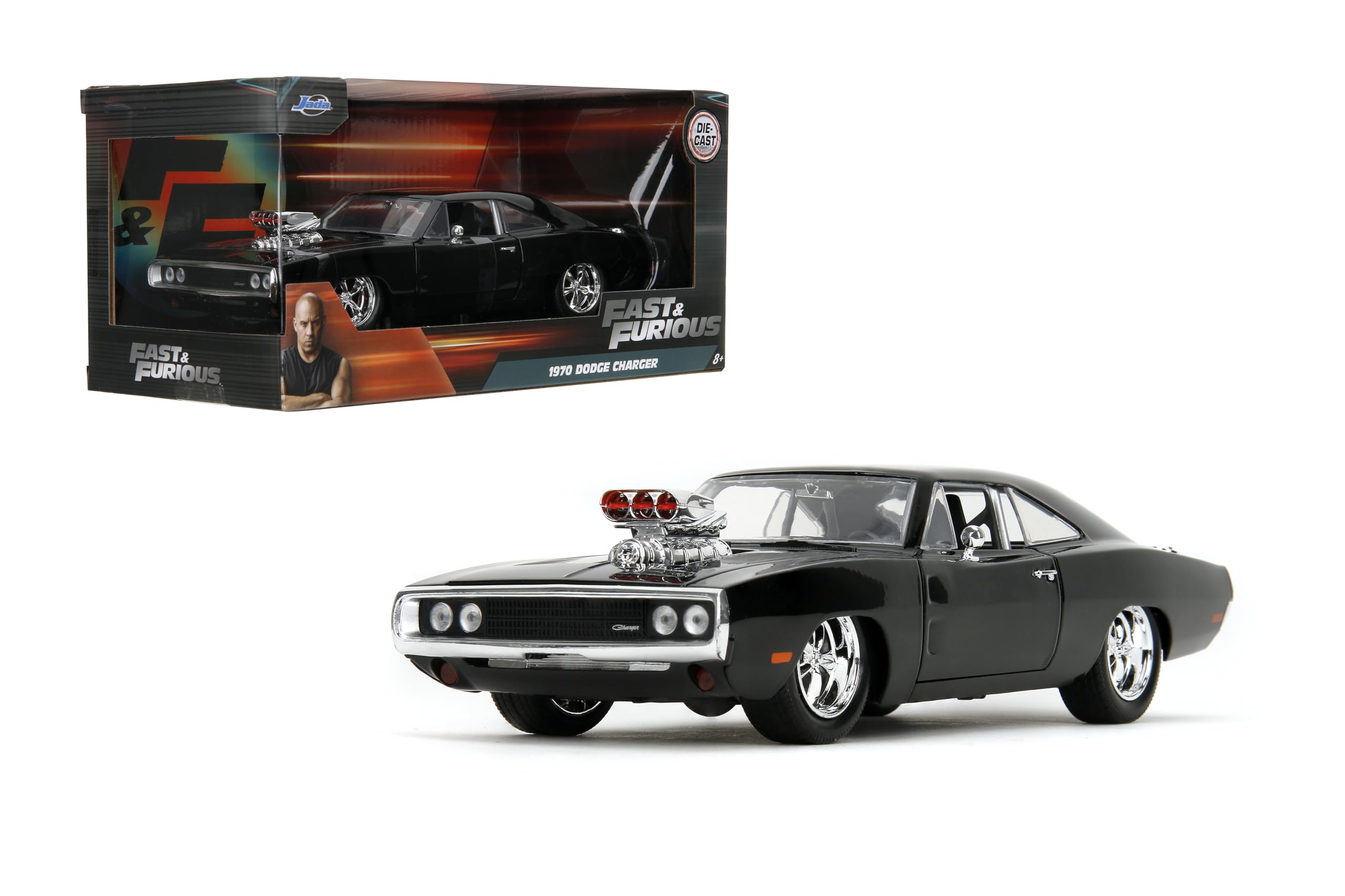 Jada - 1:24 FF Doms Charger RT - Glossy Black