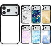 Weewooday 6 Pcs Sublimation Phone Case Compatible with Phone 17/18 Pro Max | Blank Phone Covers, Anti-slip Shockproof Rubber Protective, DIY Heat Press Customize Custom Printable Picture