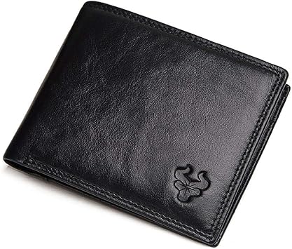 Bifold Wallets for Men Leather Black 