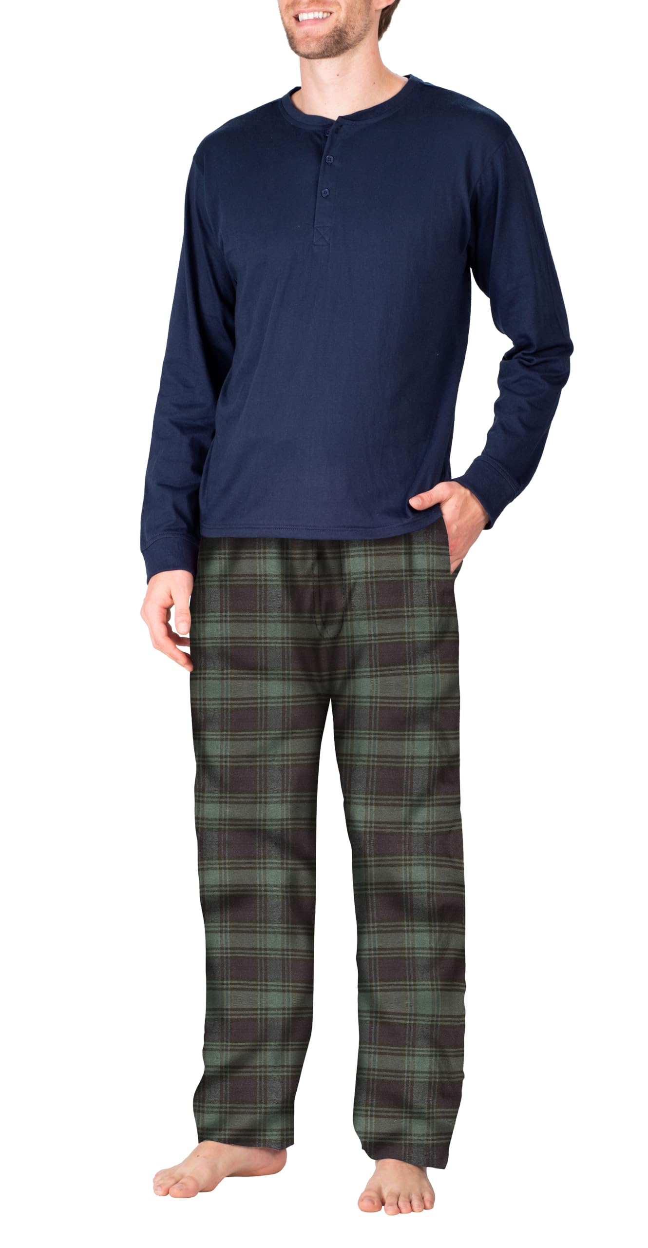 Mens Pajamas Set 2 Piece Pajamas For Men Long