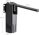 NICREW Internal Aquarium Filter 60-150L Small Tank Black view 7