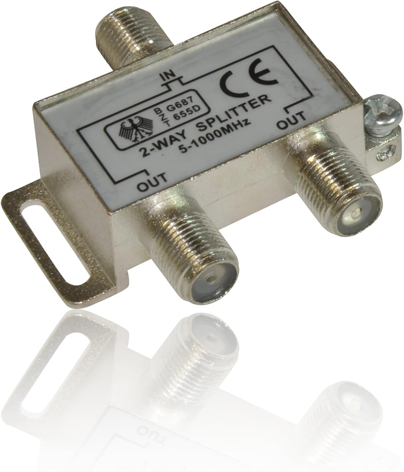 CDL Micro 2 Way Coax Splitter ‘F’ Connector Female Digital TV Satellite