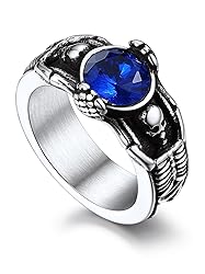Bandmax Mens Womens Vintage Skull Ring Stainless