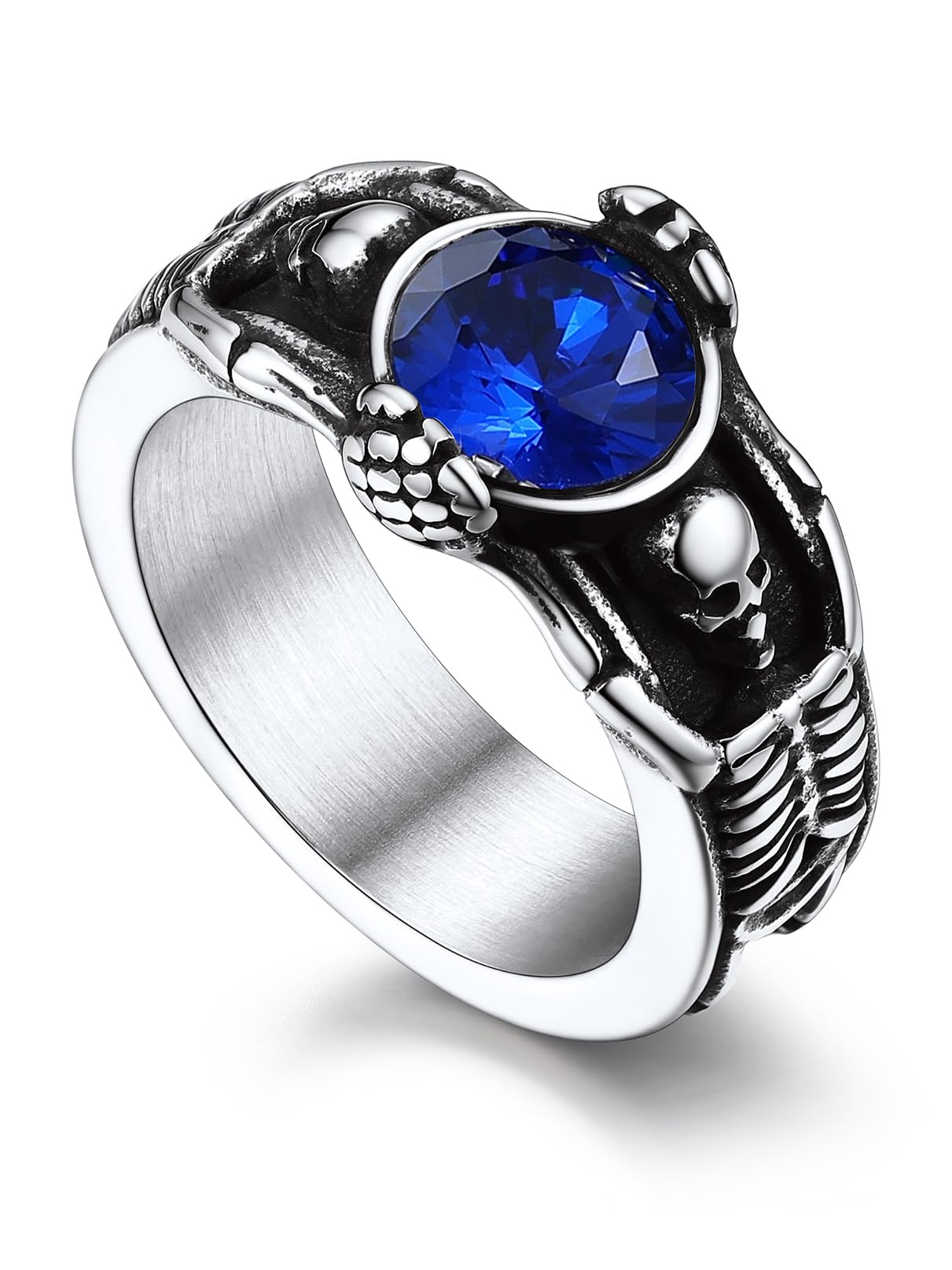 Bandmax Mens Womens Vintage Skull Ring Stainless