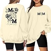 Mama Sweatshirts for Women Oversized: Mom Graphic Sweatshirt Mommy Outfits Crewneck Pullover Tops