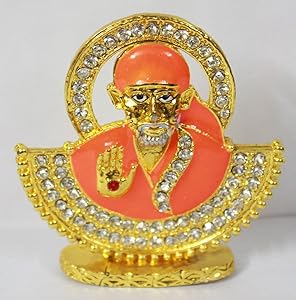 Odishabazaar Sai Baba Idol for Car Dashboard/Home/Office Item 7x6x1.5 cm